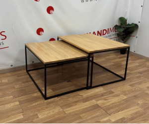 Kafijas galdiņu komplekts Square Set (Ozols) Kafijas galdiņu komplekts Square Set (Ozols)